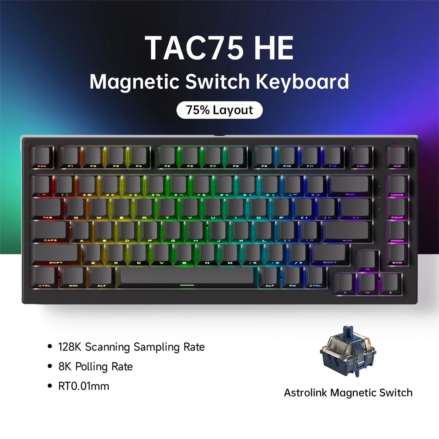 75% Gaming Keyboard with Magnetic Switches