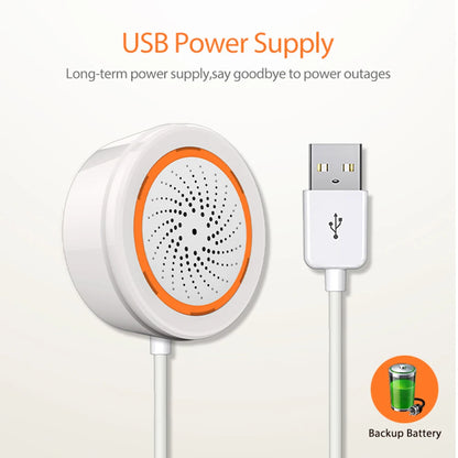 Smart Home Siren Alarm with Strobe Alerts