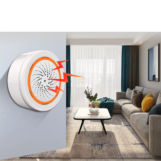 Smart Home Siren Alarm with Strobe Alerts