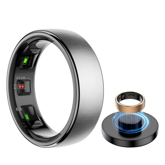 Smart Health Ring with Charging Dock