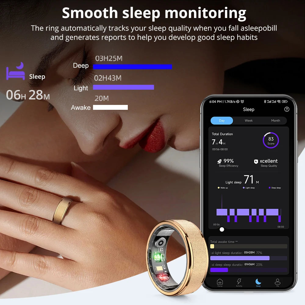 Waterproof Smart Ring with Health