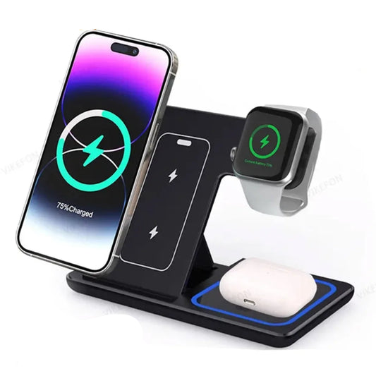 Foldable Wireless Charging Station Dock