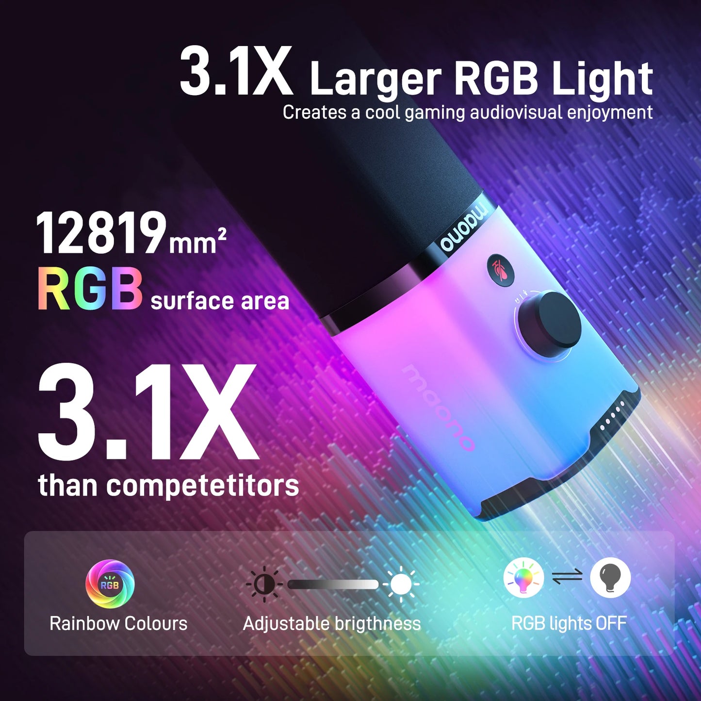 USB/XLR Dynamic Gaming Microphone with RGB