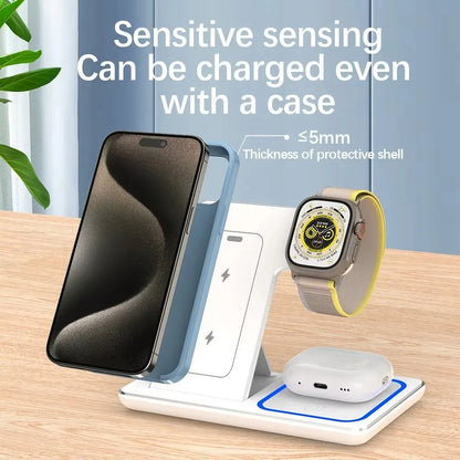 Foldable Wireless Charging Station Dock
