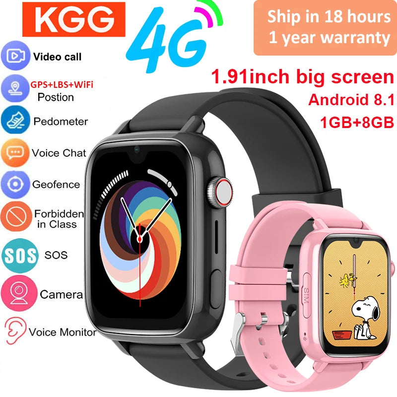 4G Kids Smartwatch with GPS Tracker