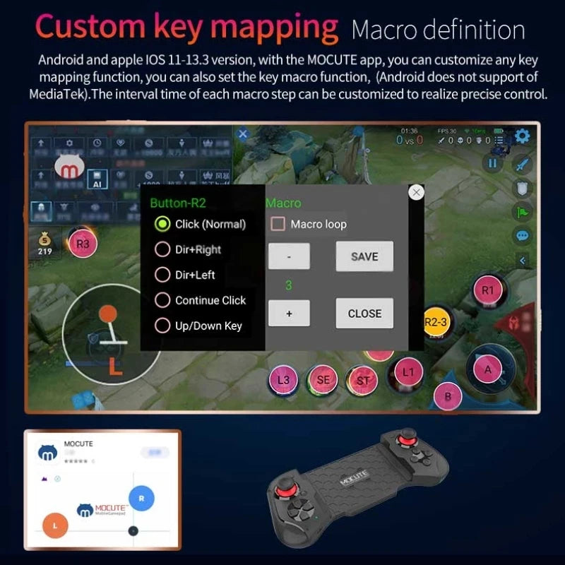 Bluetooth Mobile Gamepad Joystick Controller