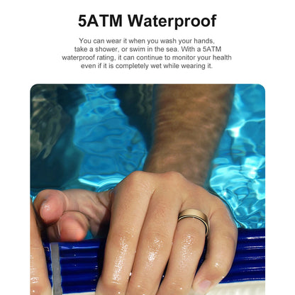 Smart Health Ring with Charging Dock