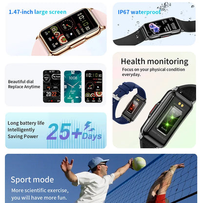 Waterproof Smart Bracelet with Heart Rate