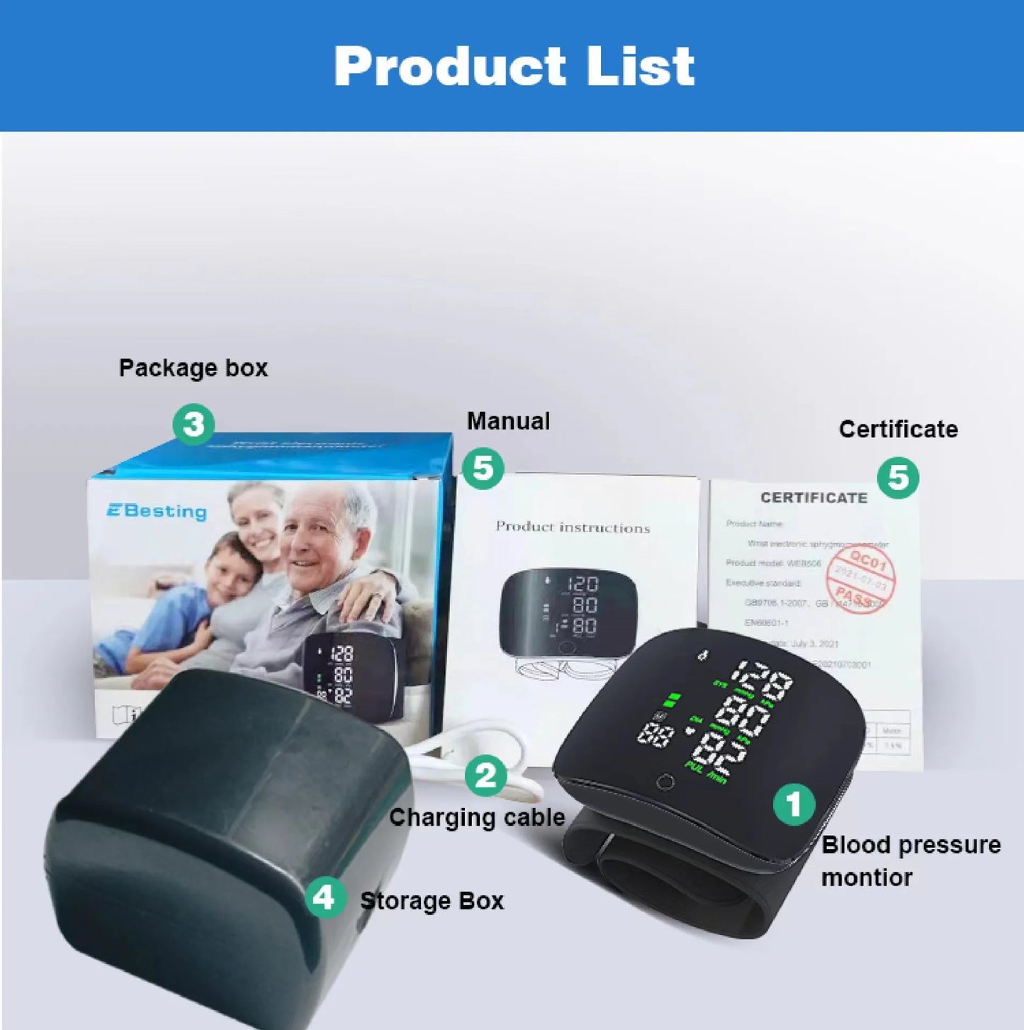 Automatic Digital Wrist Blood Pressure Monitor