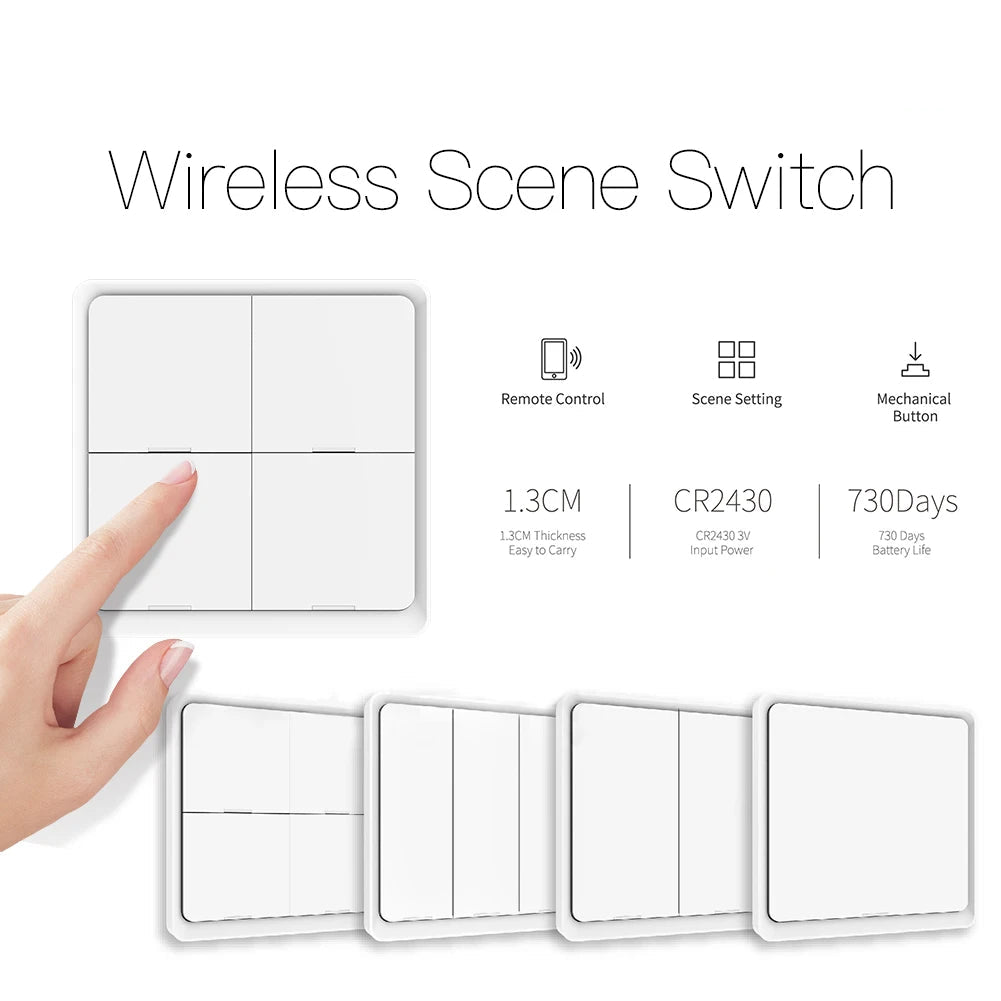 Wireless 12-Scene Smart Switch Controller