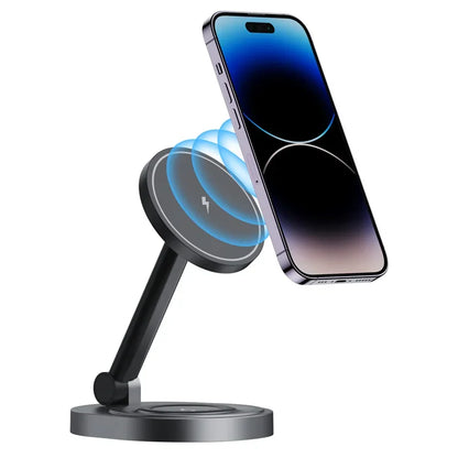 Magnetic 2-in-1 Wireless Charger Stand