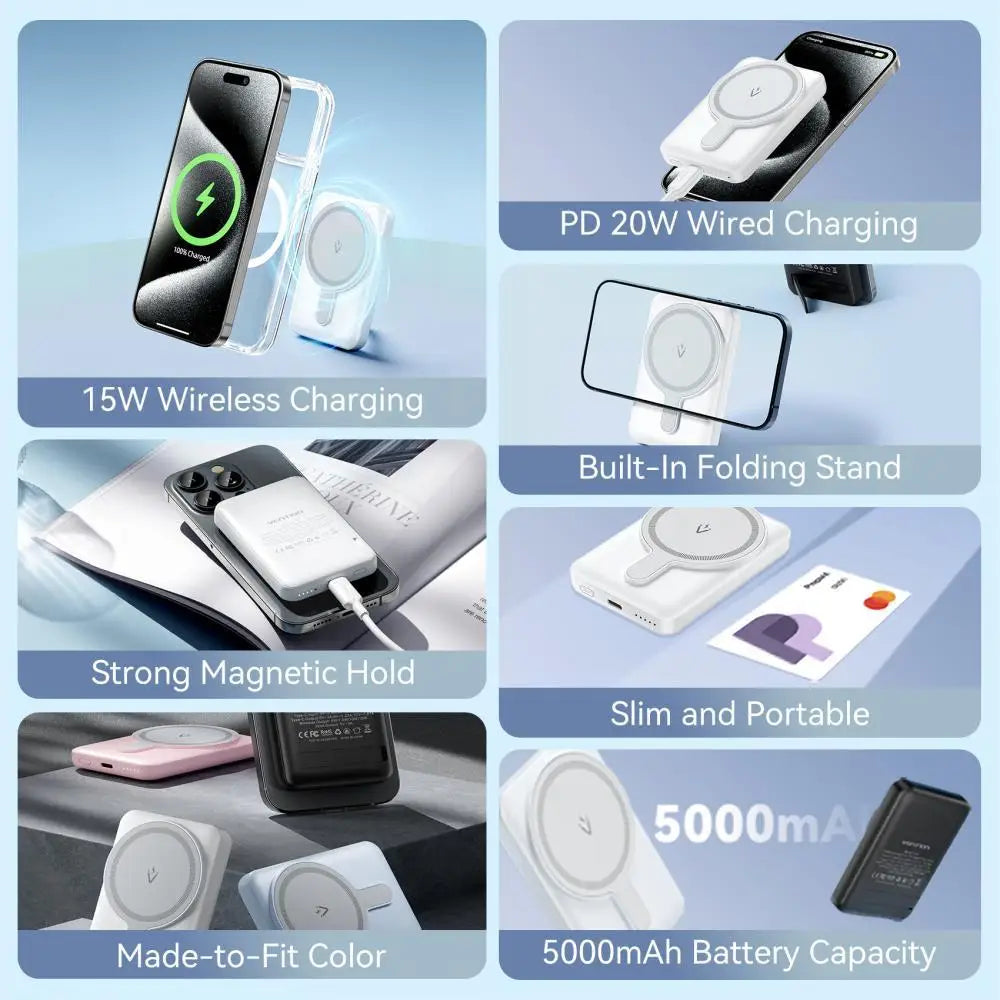Magnetic Wireless Power Bank 5000mAh