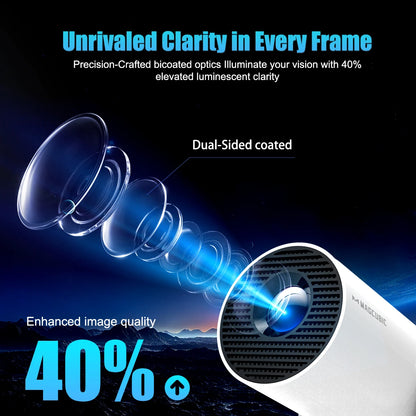 4K WiFi 6 Projector with Android 11 Home Cinema