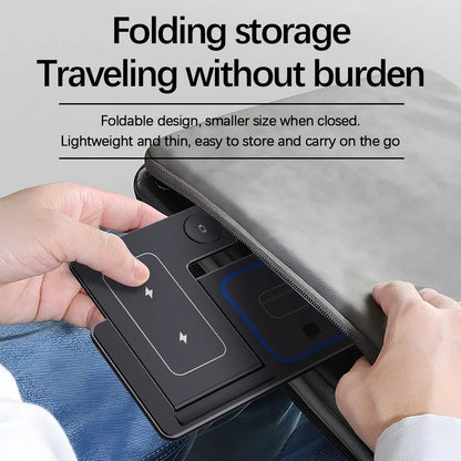 30W 3-in-1 Foldable LED Wireless Charging Station Stand