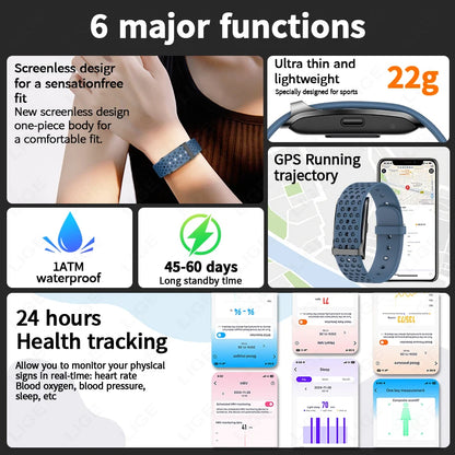 Smart Fitness Tracker Bracelet with Heart Rate