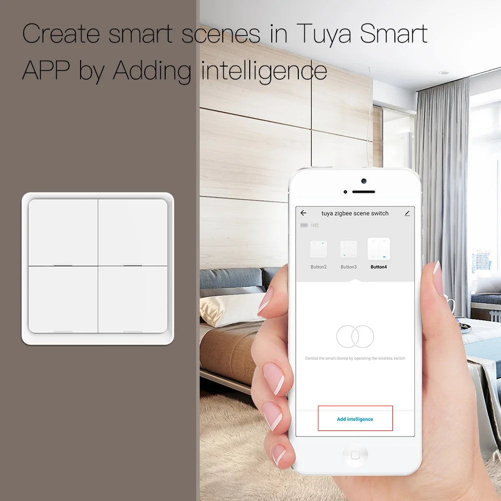 Wireless 12-Scene Smart Switch Controller