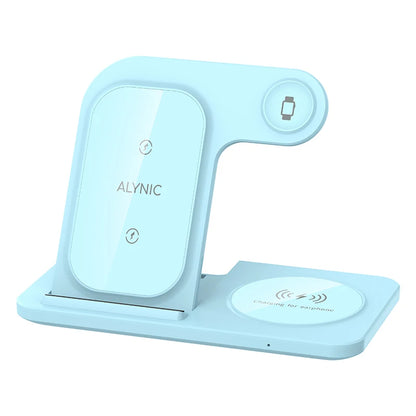 30W 3-in-1 Foldable LED Wireless Charging Station Stand