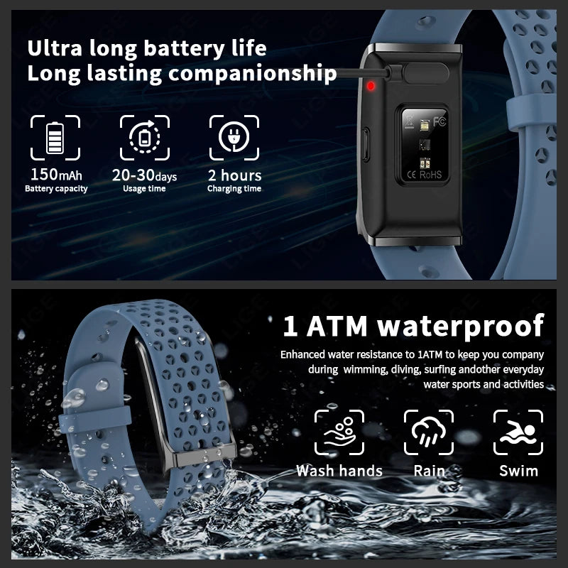 Smart Fitness Tracker Bracelet with Heart Rate