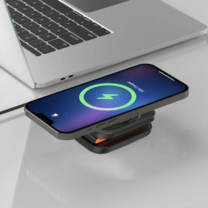 30W 3-in-1 Foldable Magnetic Wireless Charging Station Stand