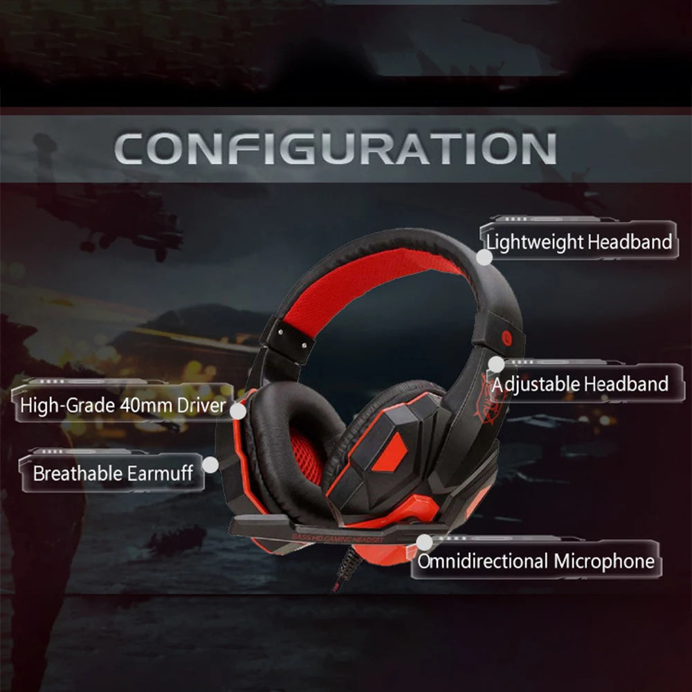 Wired Gaming Headset with Noise Cancelling Mic