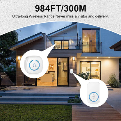 Wireless Smart Doorbell with 300M Range
