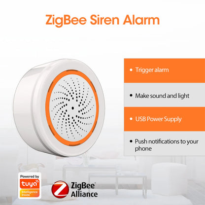 Smart Home Siren Alarm with Strobe Alerts