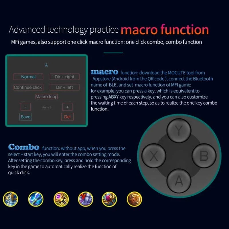 Bluetooth Mobile Gamepad Joystick Controller