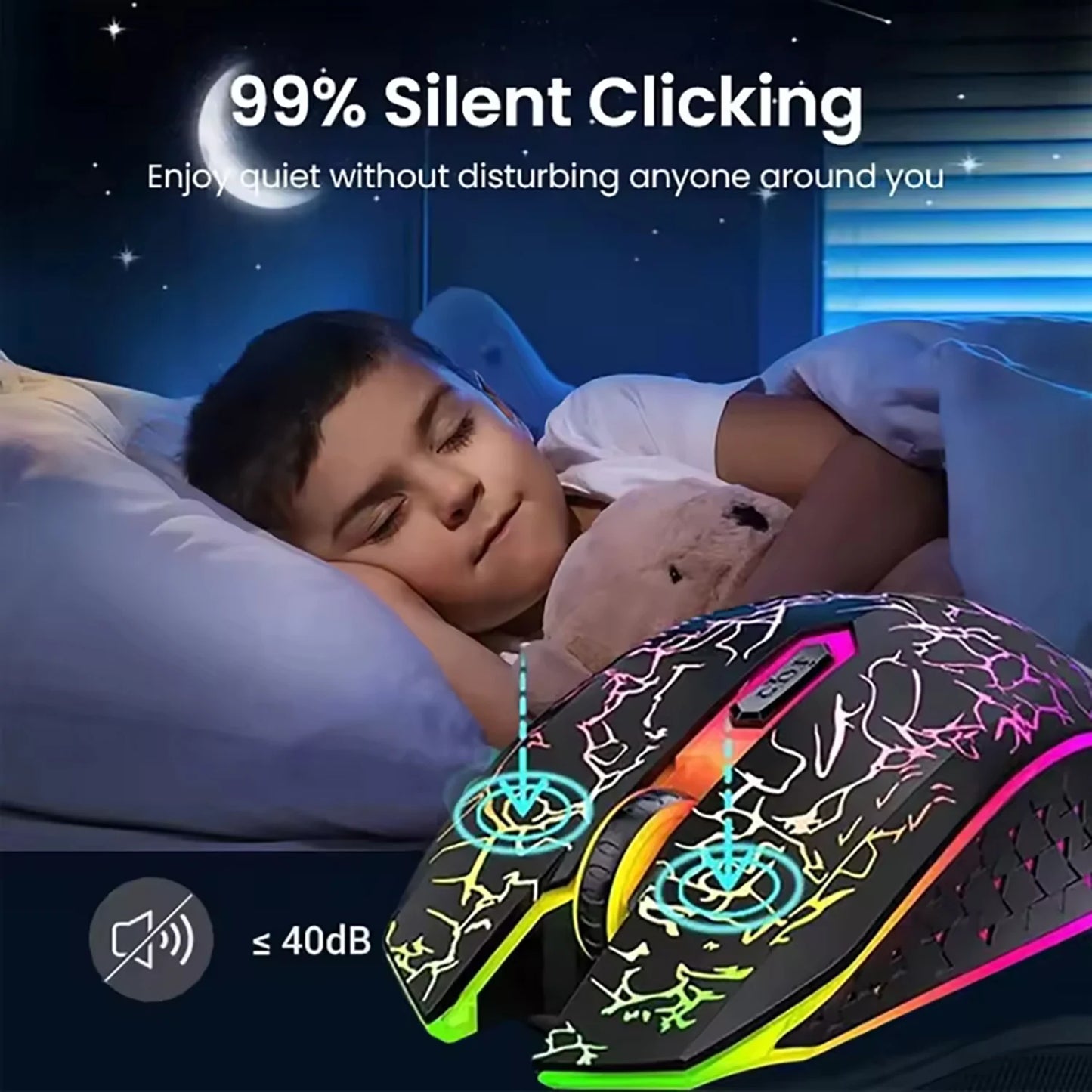 Rechargeable Wireless Gaming Mouse