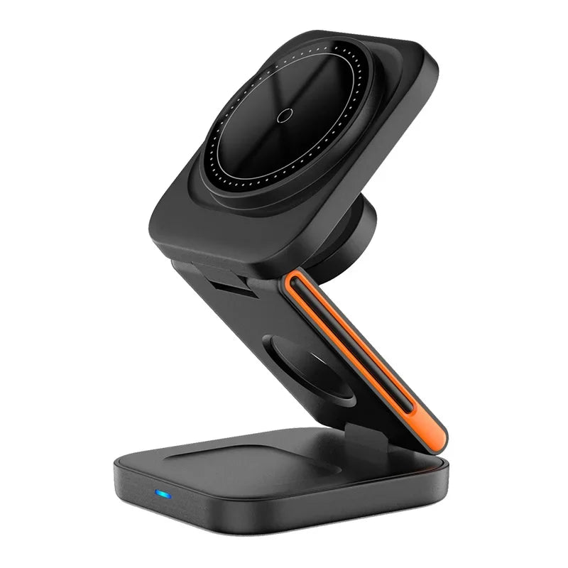 30W 3-in-1 Foldable Magnetic Wireless Charging Station Stand