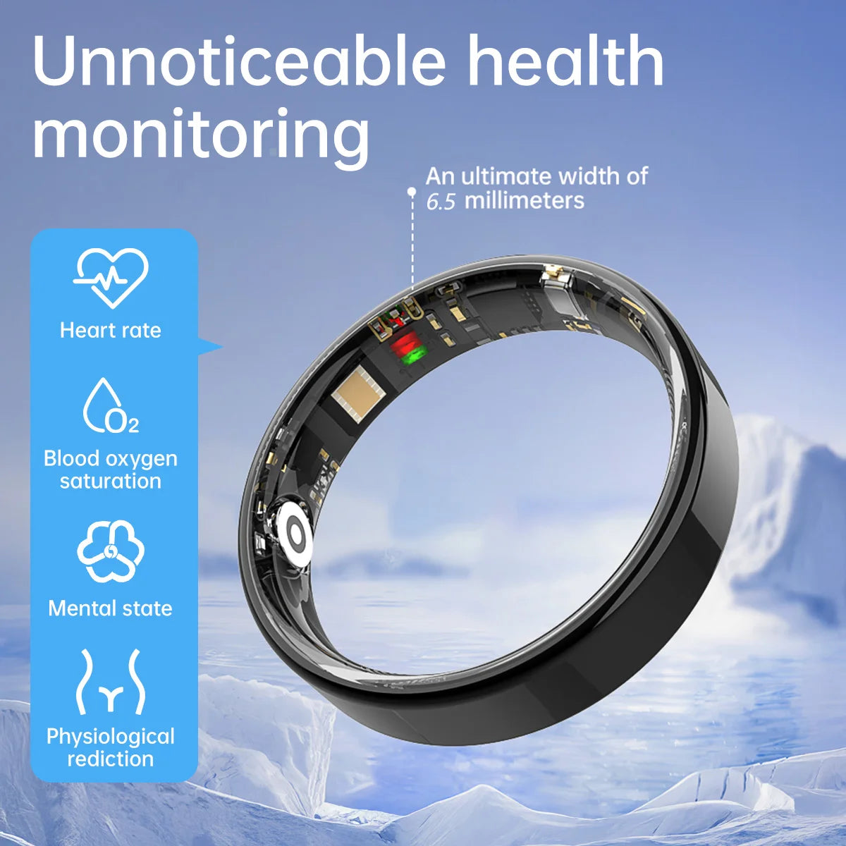 Bluetooth Smart Ring with Heart Rate