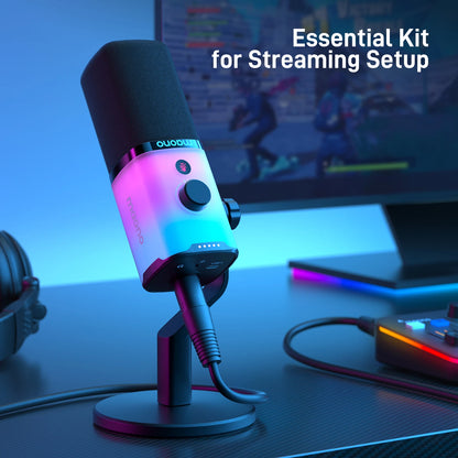 USB/XLR Dynamic Gaming Microphone with RGB