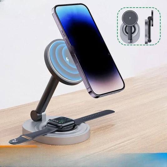 Magnetic 2-in-1 Wireless Charger Stand